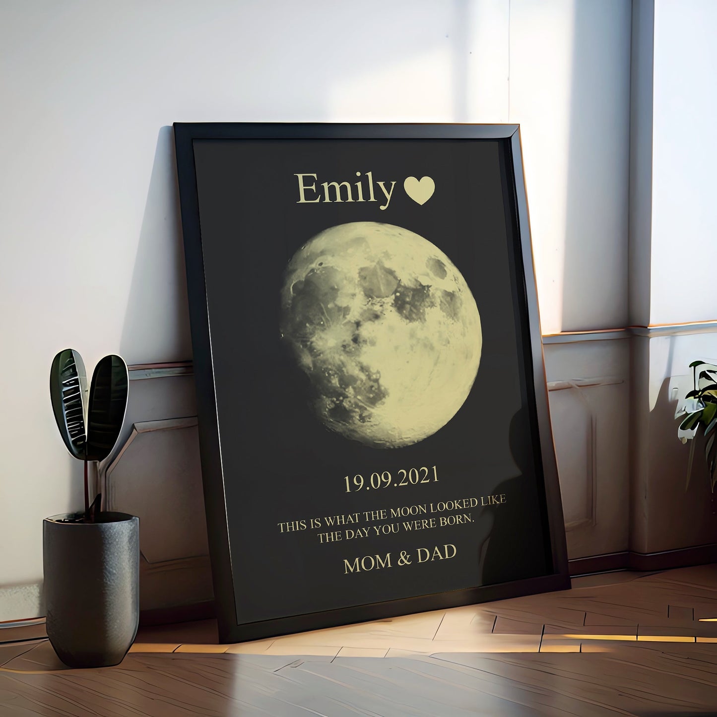 Hand-Crafted Personalized Moon Phase Art
