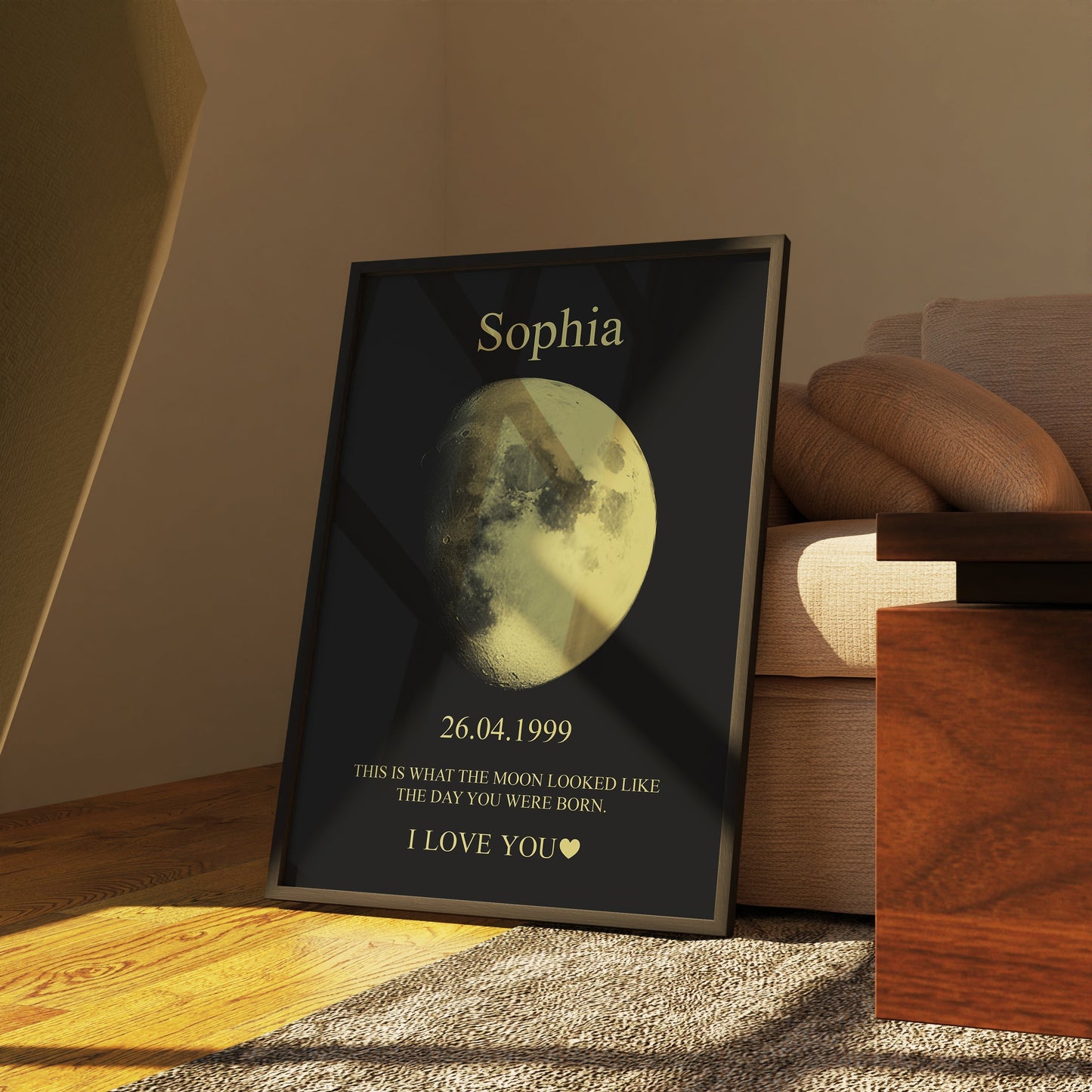 Hand-Crafted Personalized Moon Phase Art