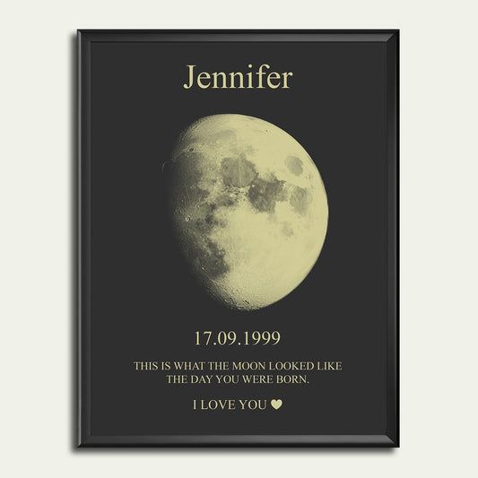 Hand-Crafted Personalized Moon Phase Art